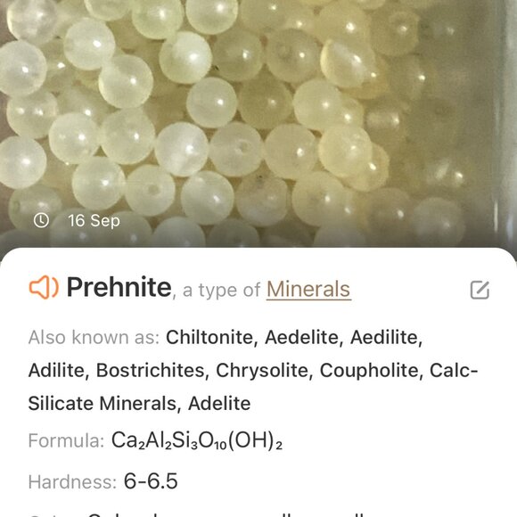 Genuine Gemstone Pale Green Prehnite Bronze Cat on the Moon Beaded Necklace - Picture 10 of 11